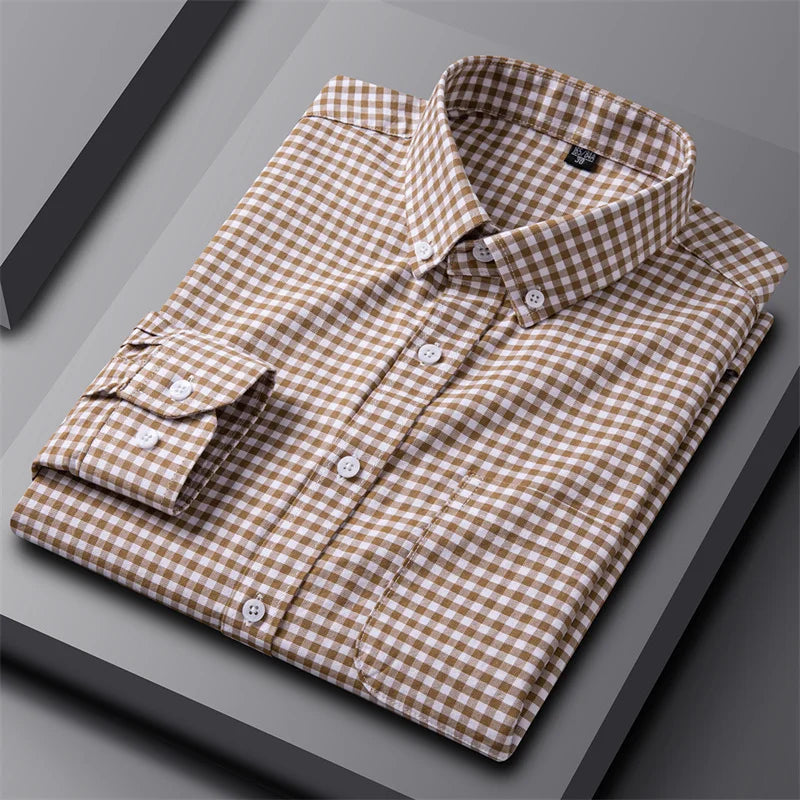 Givalli - Camisa Oxford elegante para homem