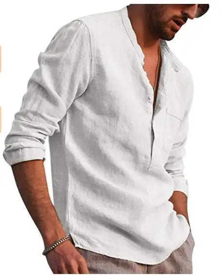 Camisa de algodão respirável