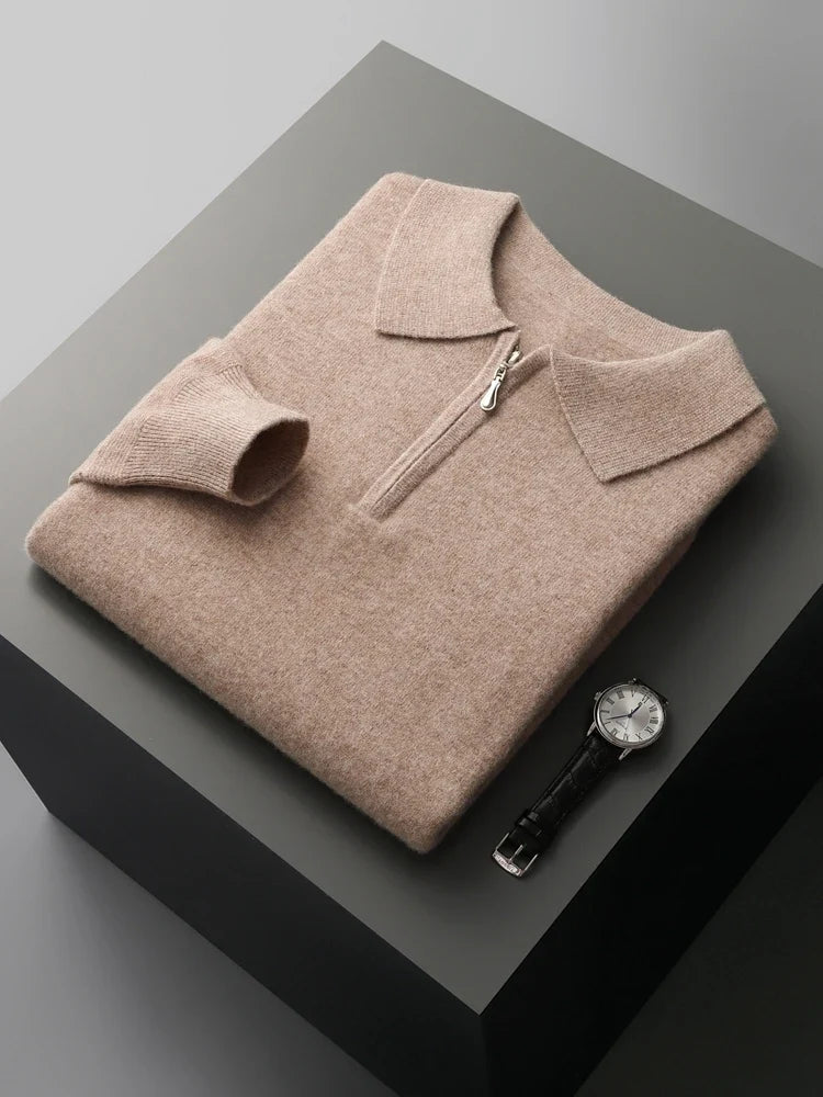 Elegant Cashmere Polo Sweater