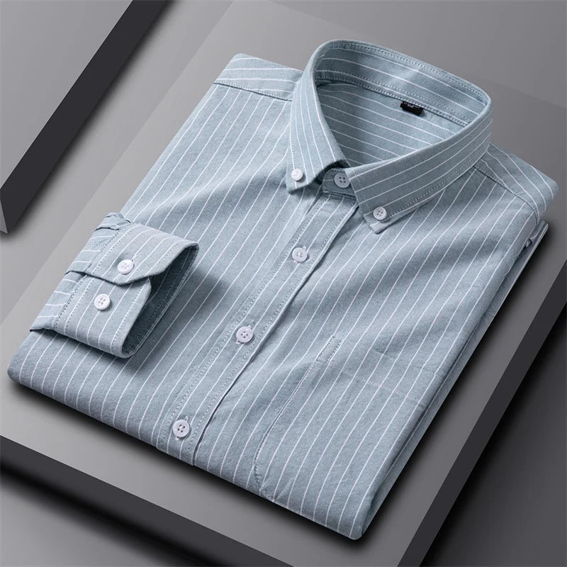 Givalli - Camisa Oxford elegante para homem