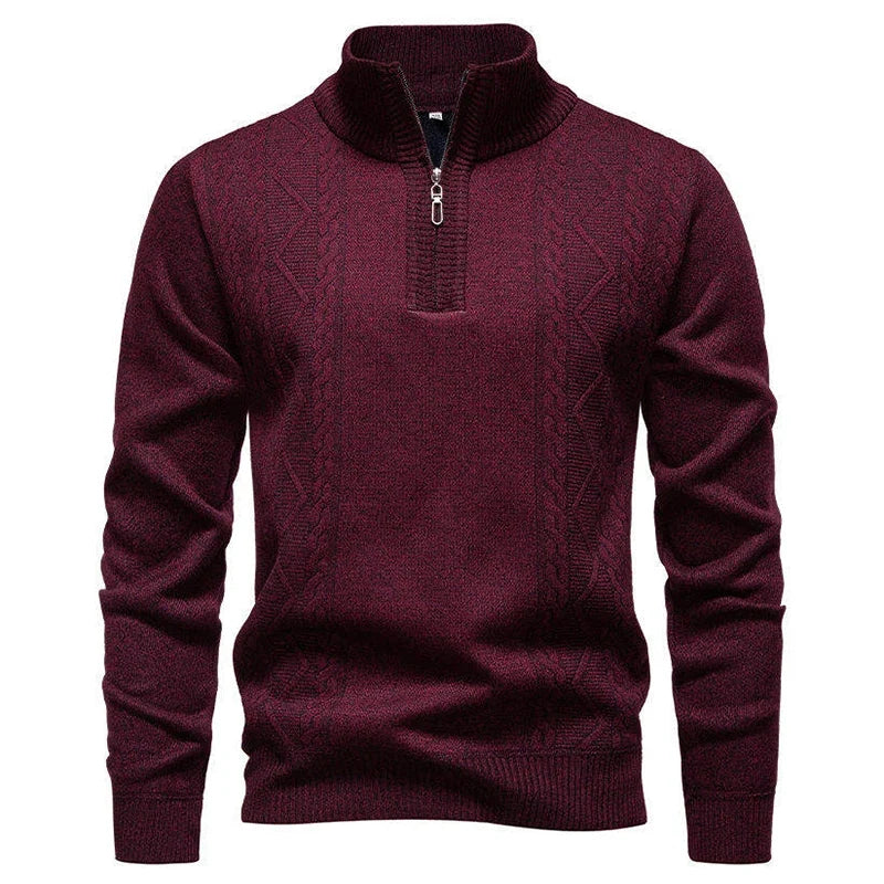 Vintage Knitted Zip Sweater