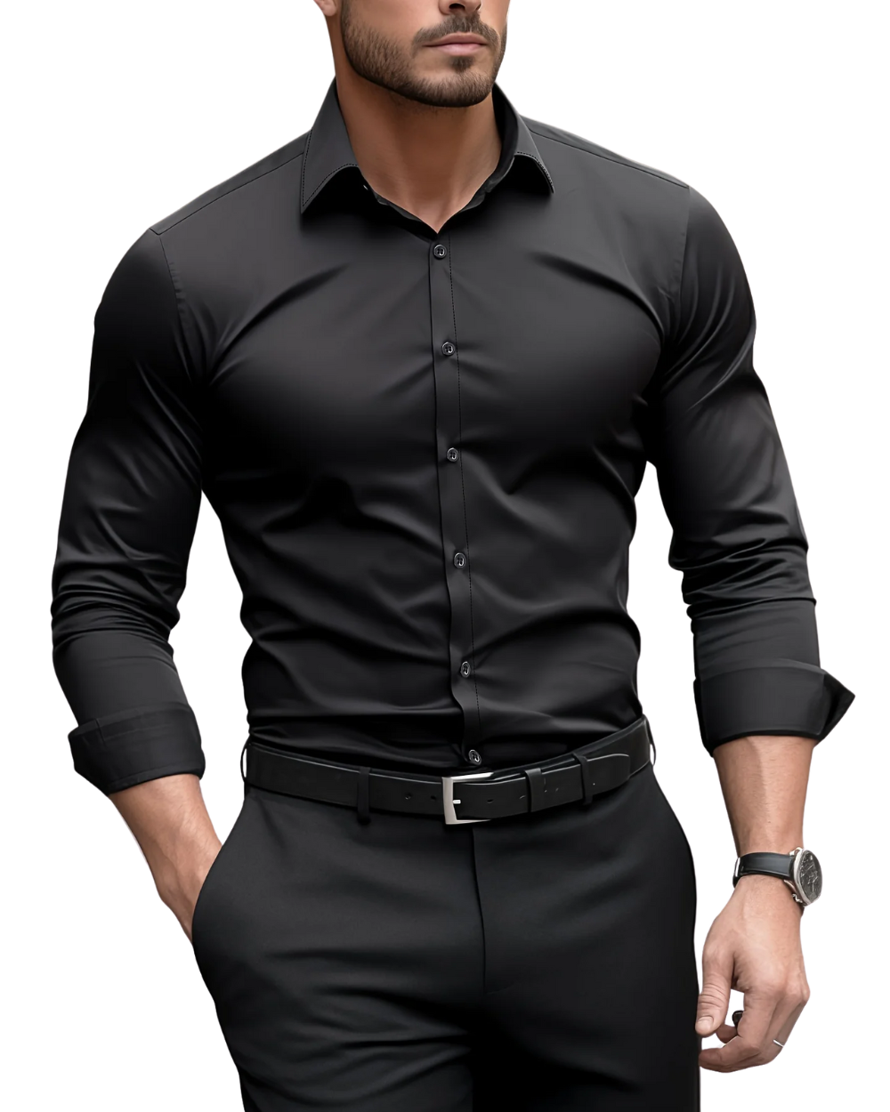Camisa de vestir de corte justo