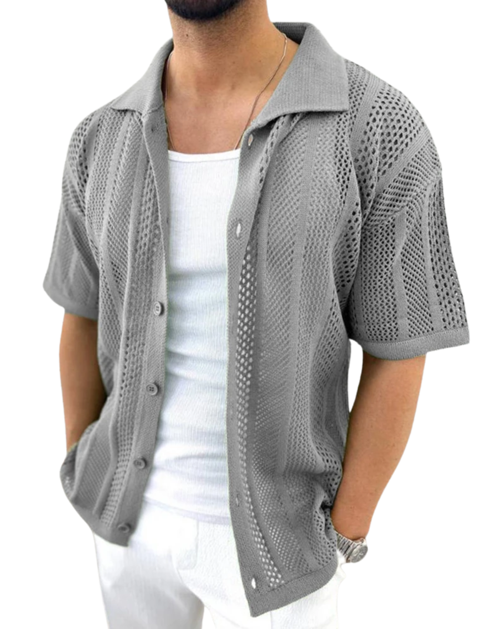 Camisa de malha elegante