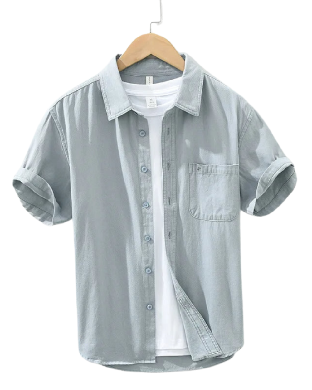 Camisa de algodão de manga curta