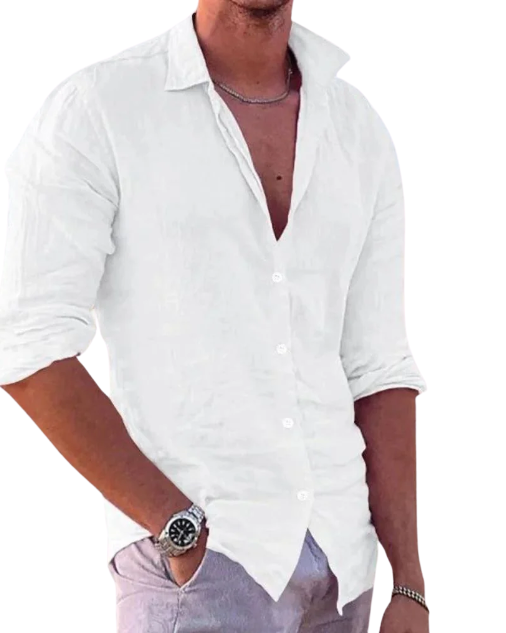 Camisa informal de linho