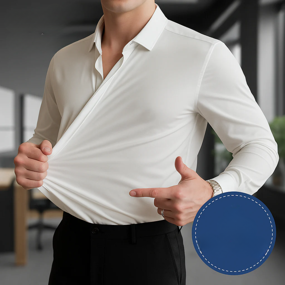 Camisa elástica que não fica com rugas