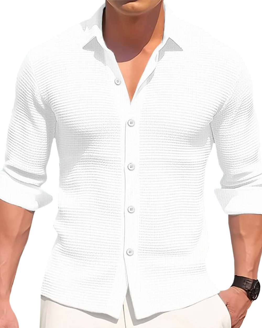 Camisa informal de algodão