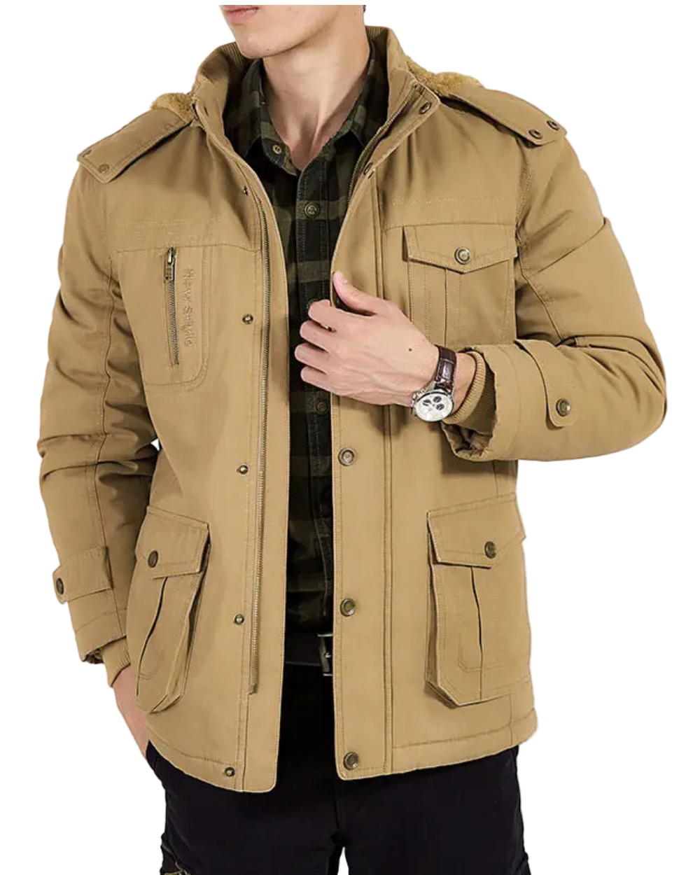 Casaco bomber acolchoado e elegante