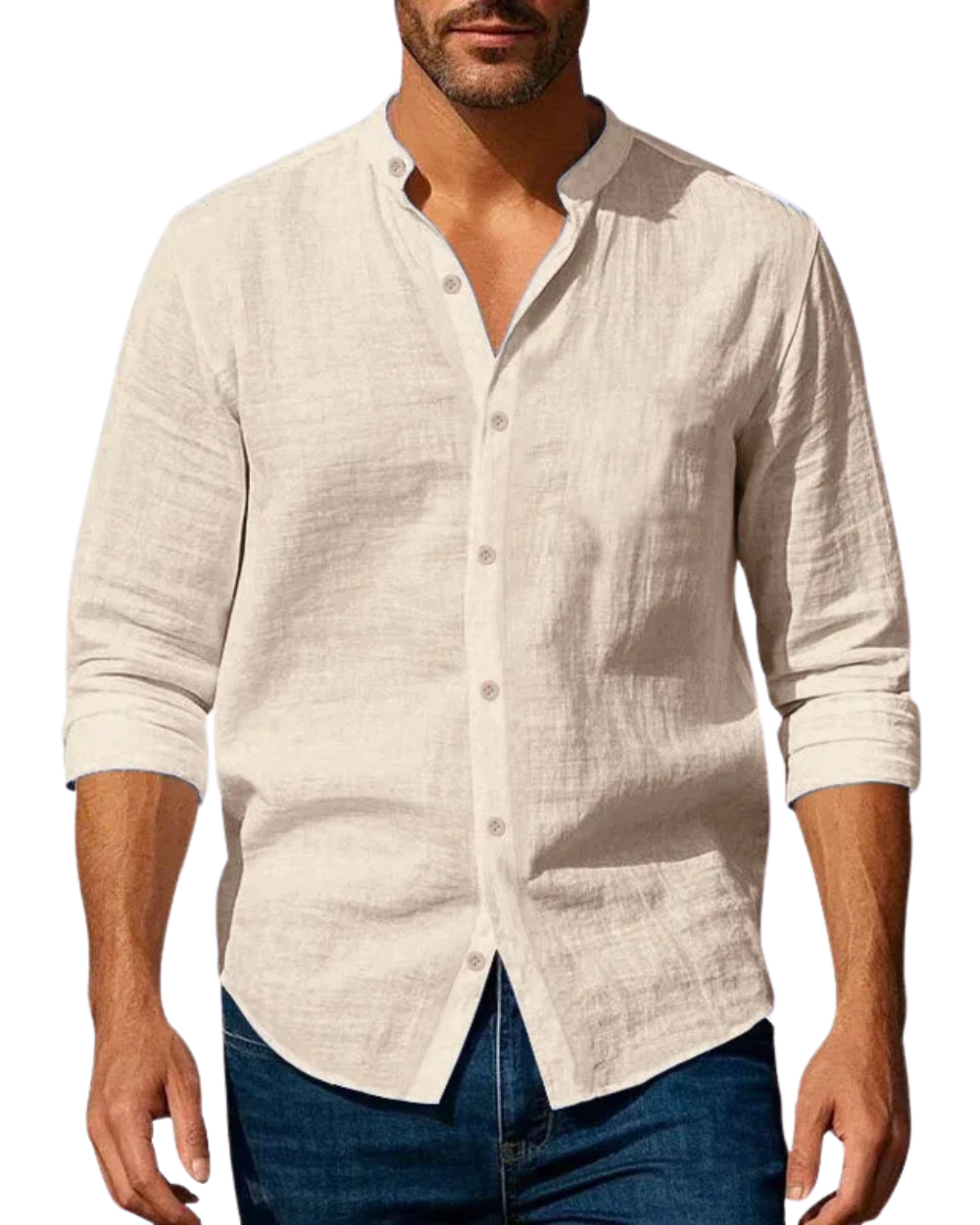 Camisa de verão em algodão e linho