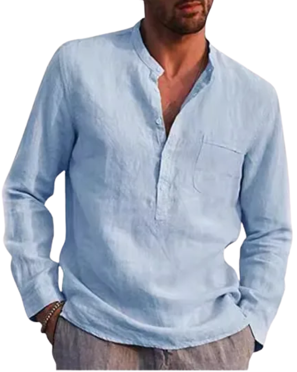Camisa de algodão respirável