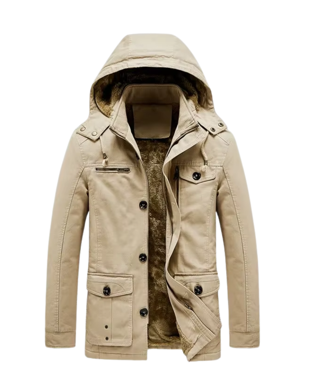 Casaco de inverno acolchoado elegante e de alta qualidade