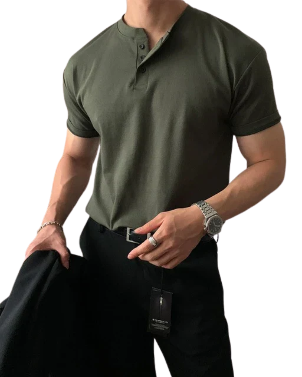 Camisa Henley elegante