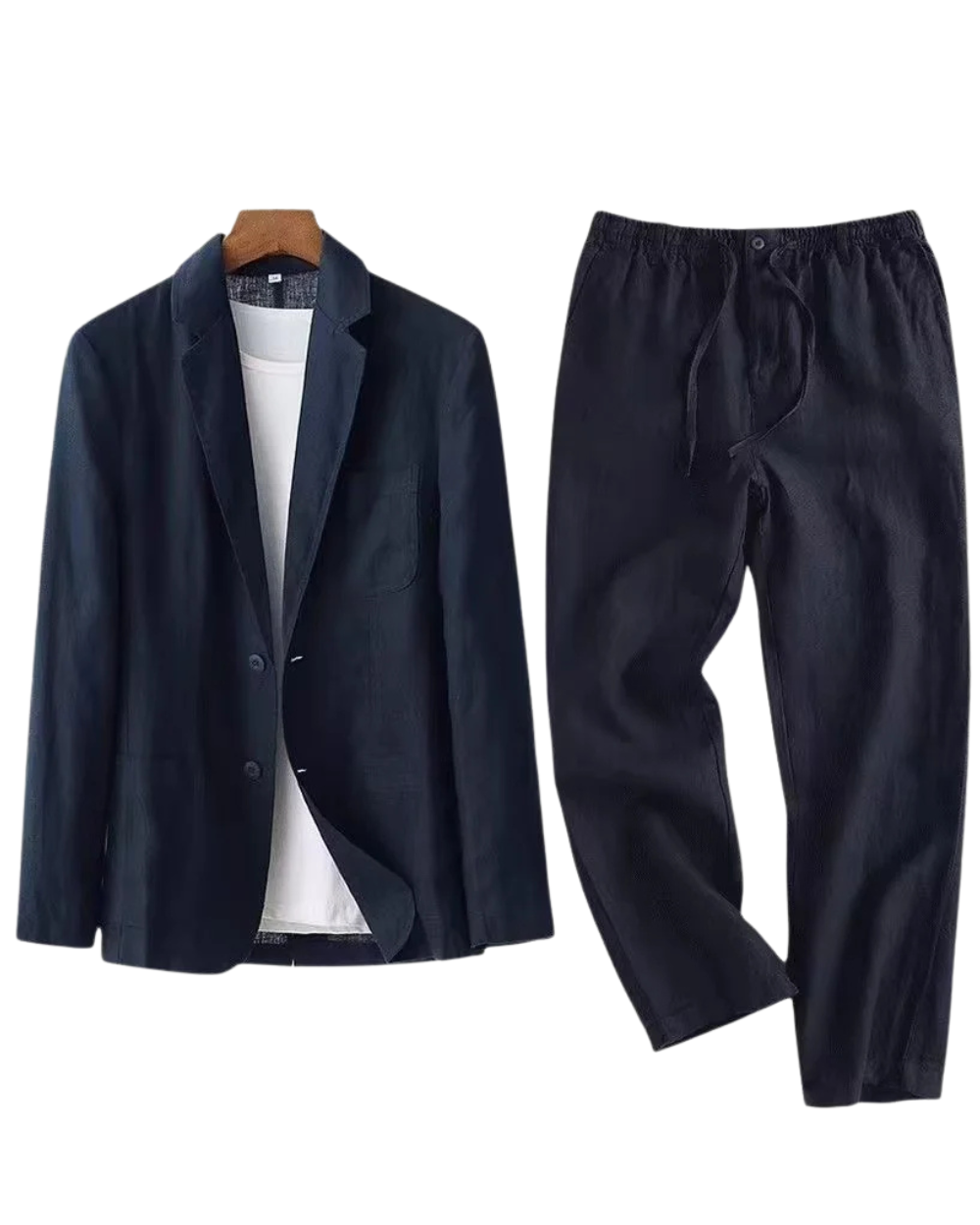 Conjunto de roupa de cama de linho para uso casual