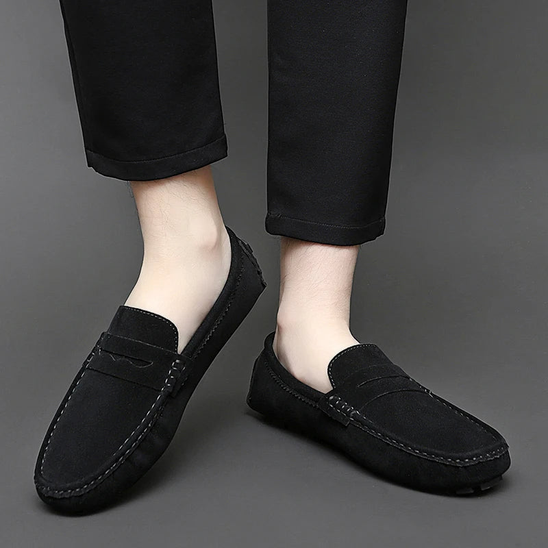 Suede Boat Loafers