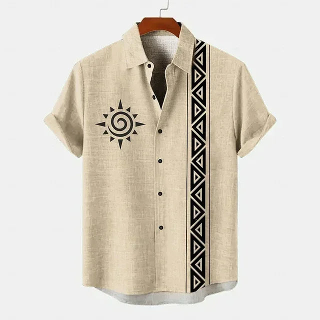 Camisa vintage de manga curta
