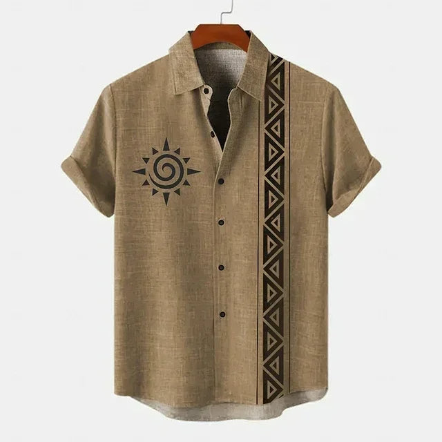 Camisa vintage de manga curta