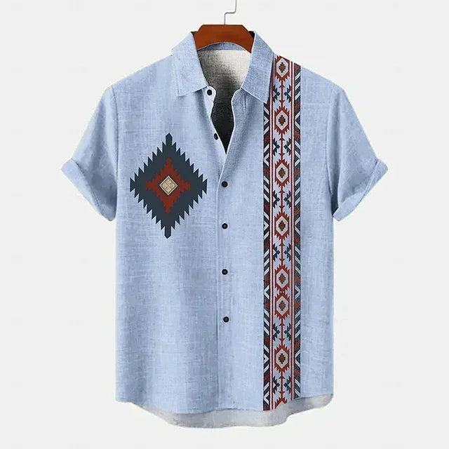 Camisa vintage de manga curta