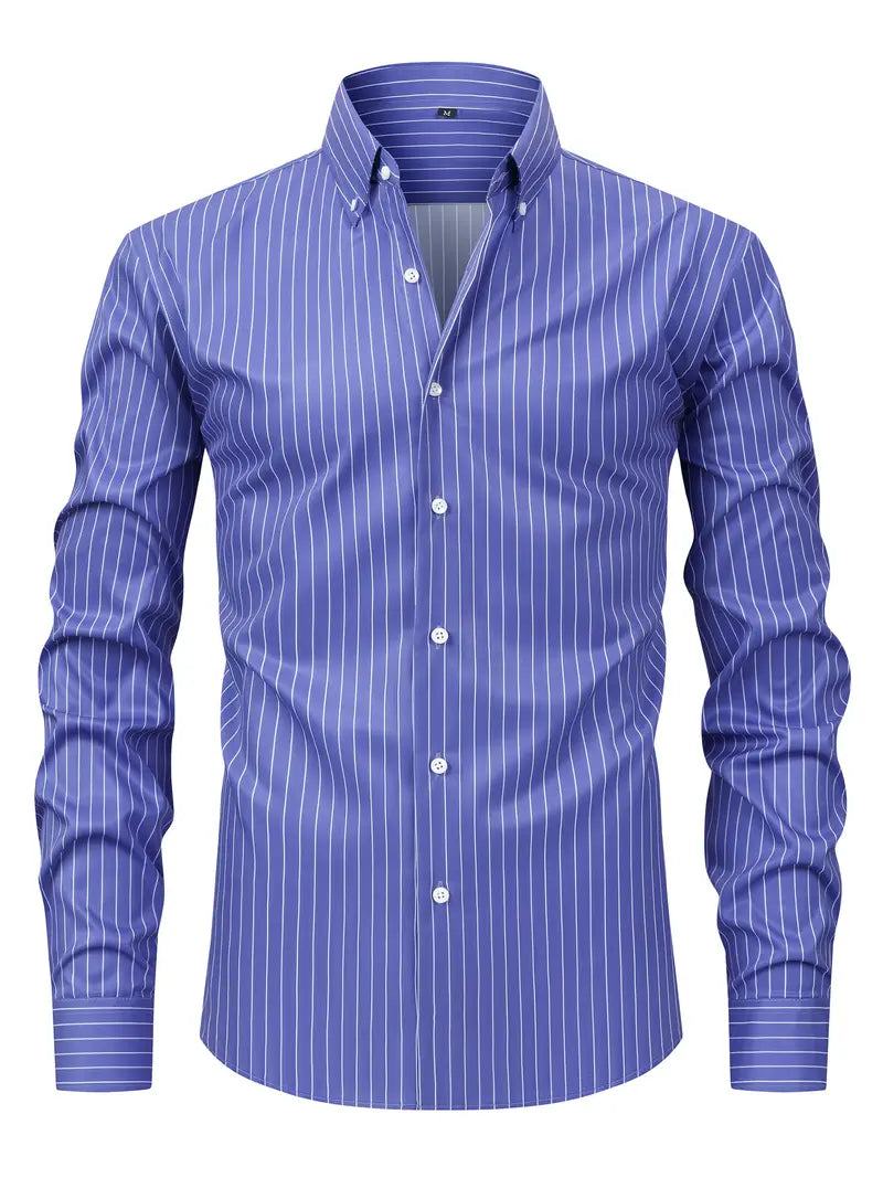 Camisa elegante às riscas