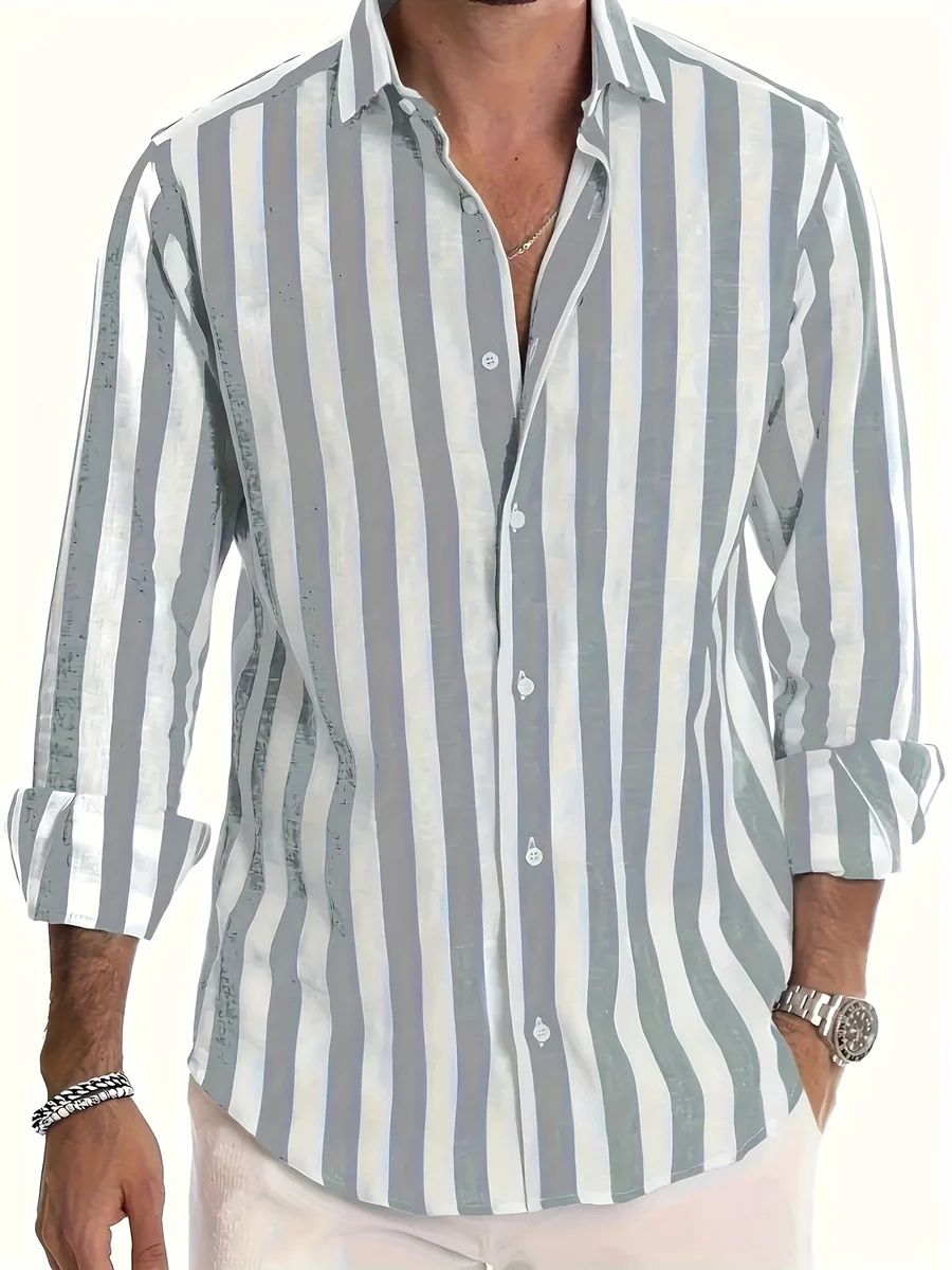 Camisa de verão às riscas