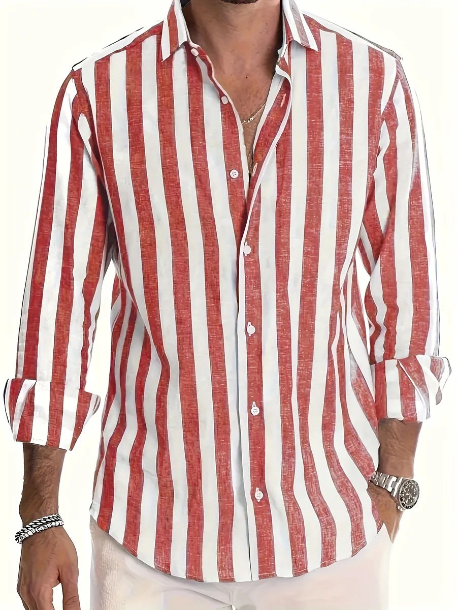 Camisa de verão às riscas