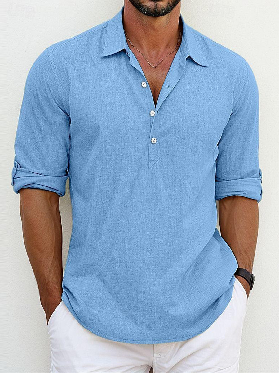 Camisa de linho de alta qualidade