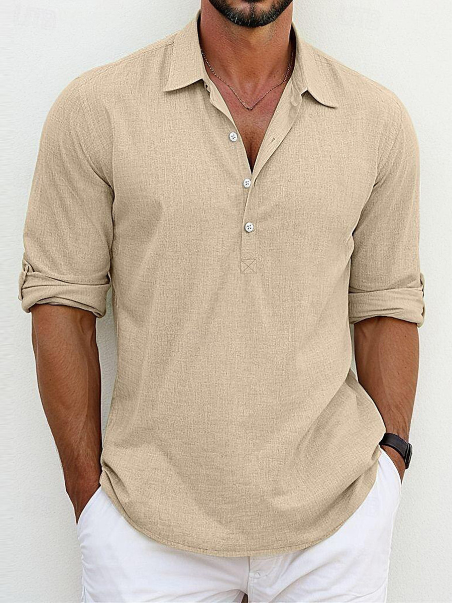 Camisa de linho de alta qualidade