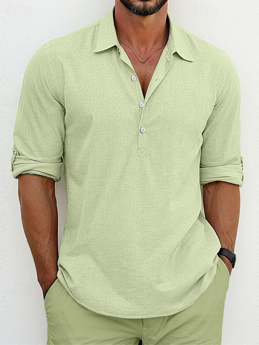 Camisa de linho de alta qualidade