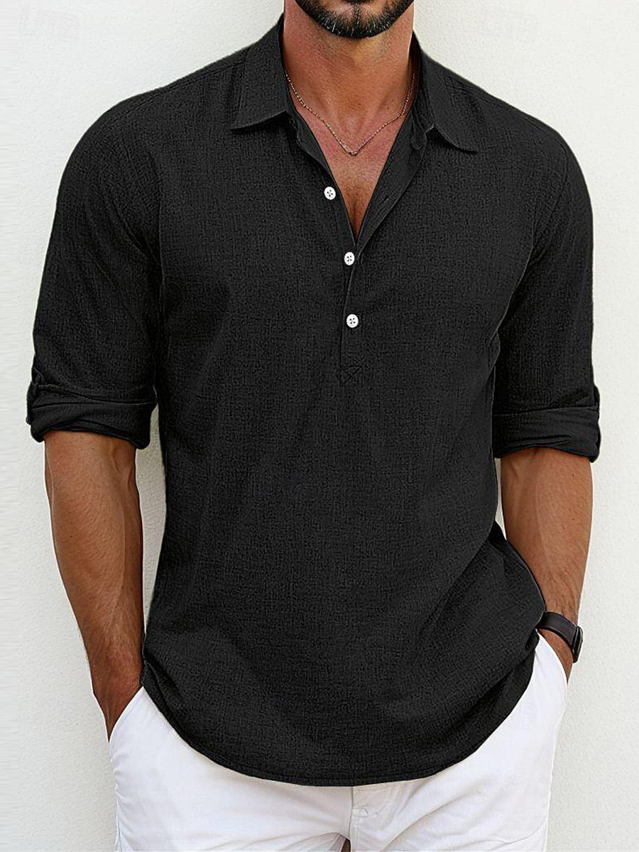 Camisa de linho de alta qualidade