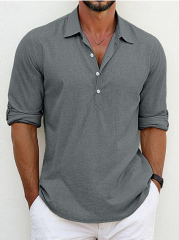 Camisa de linho de alta qualidade
