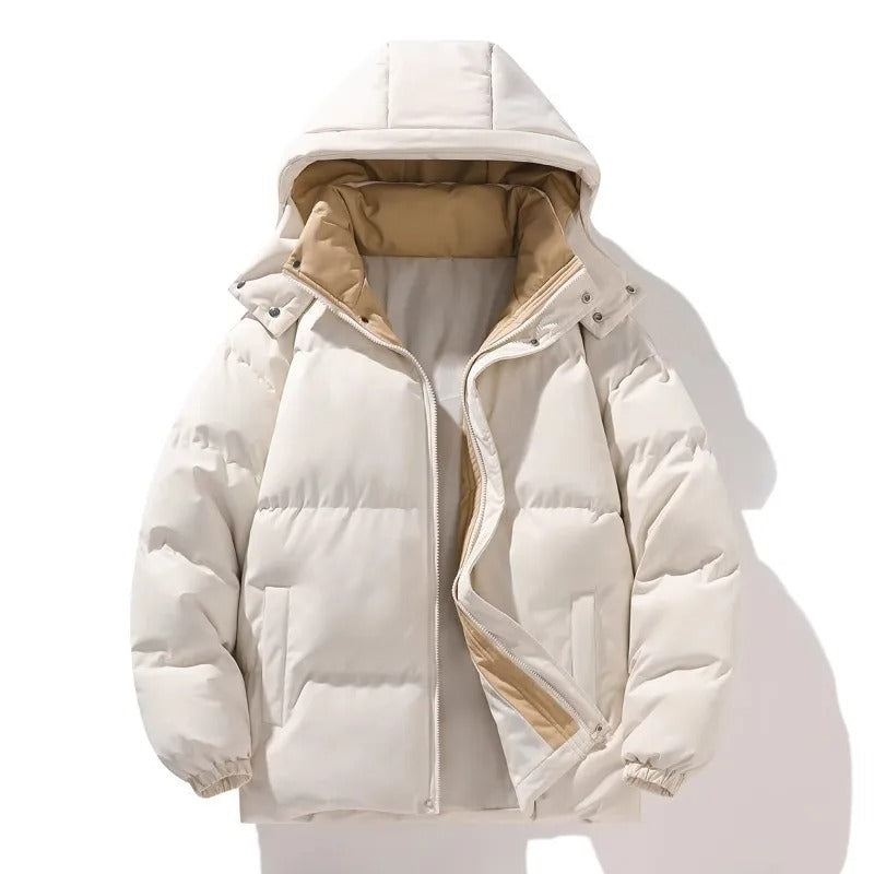 Casaco elegante com capuz para homem