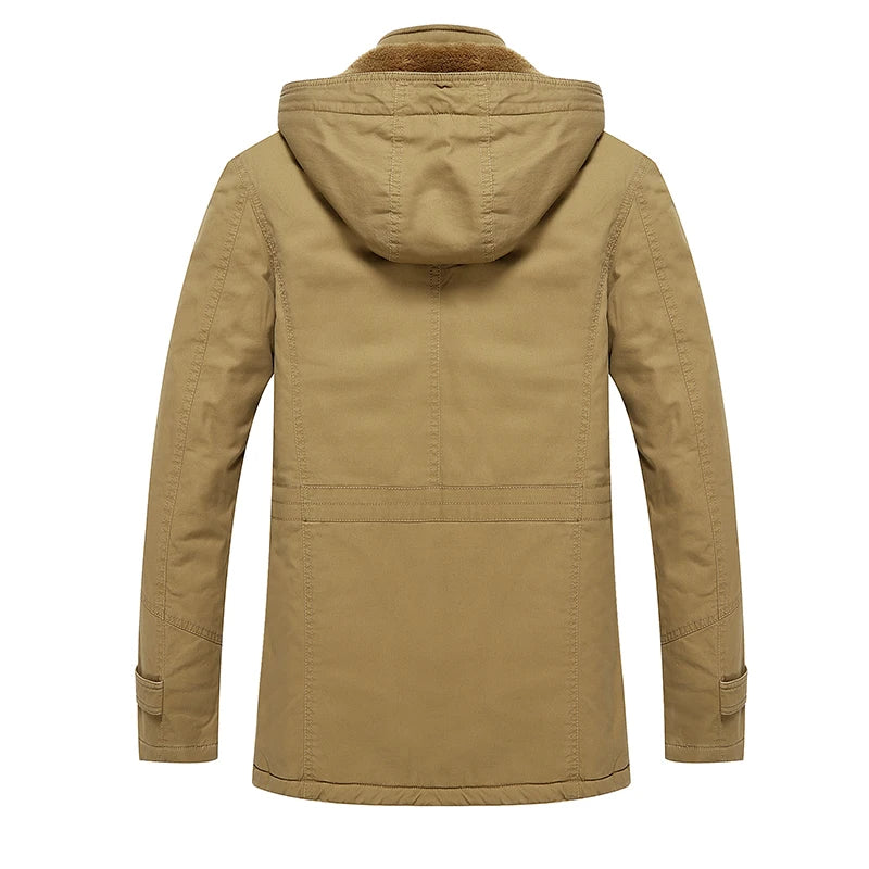 Casaco de inverno elegante, forrado a algodão