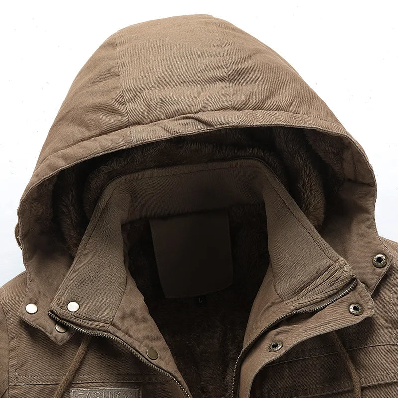 Casaco de inverno casual em algodão