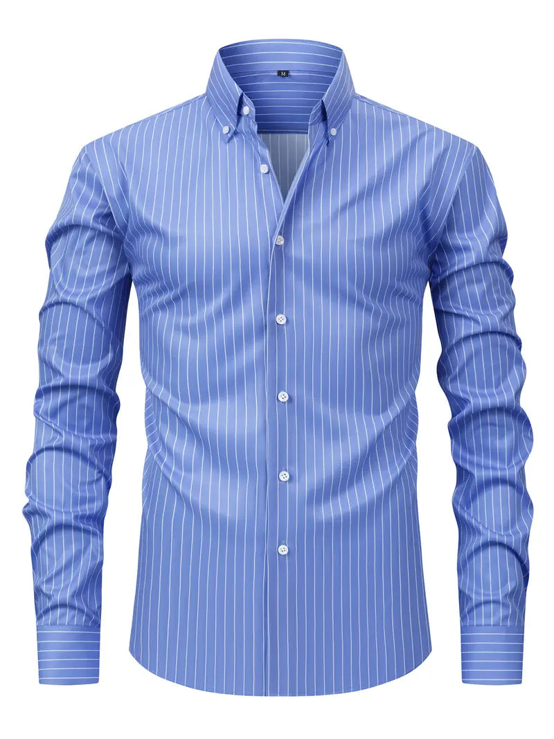 Camisa elegante às riscas