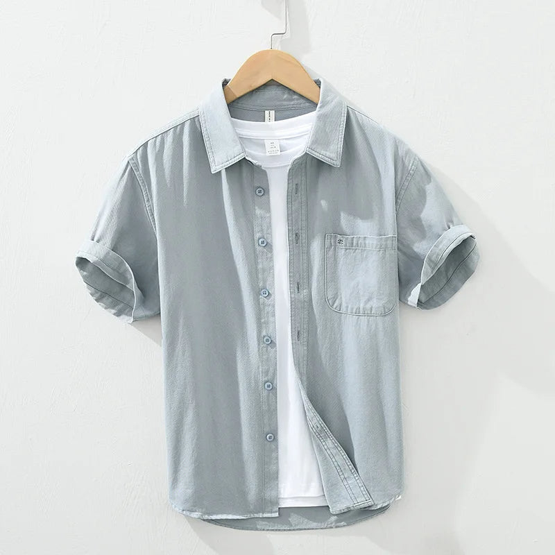 Camisa de algodão de manga curta