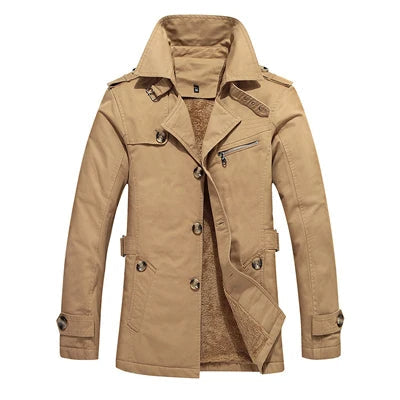 Casaco-trench elegante e acolchoado