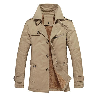 Casaco-trench elegante e acolchoado