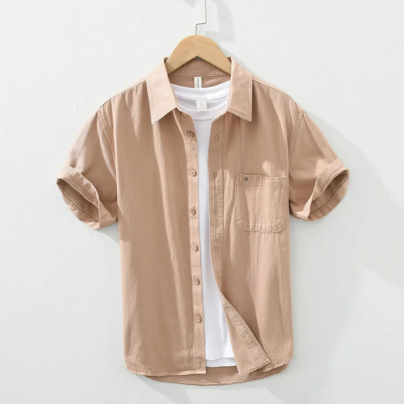 Camisa de algodão de manga curta